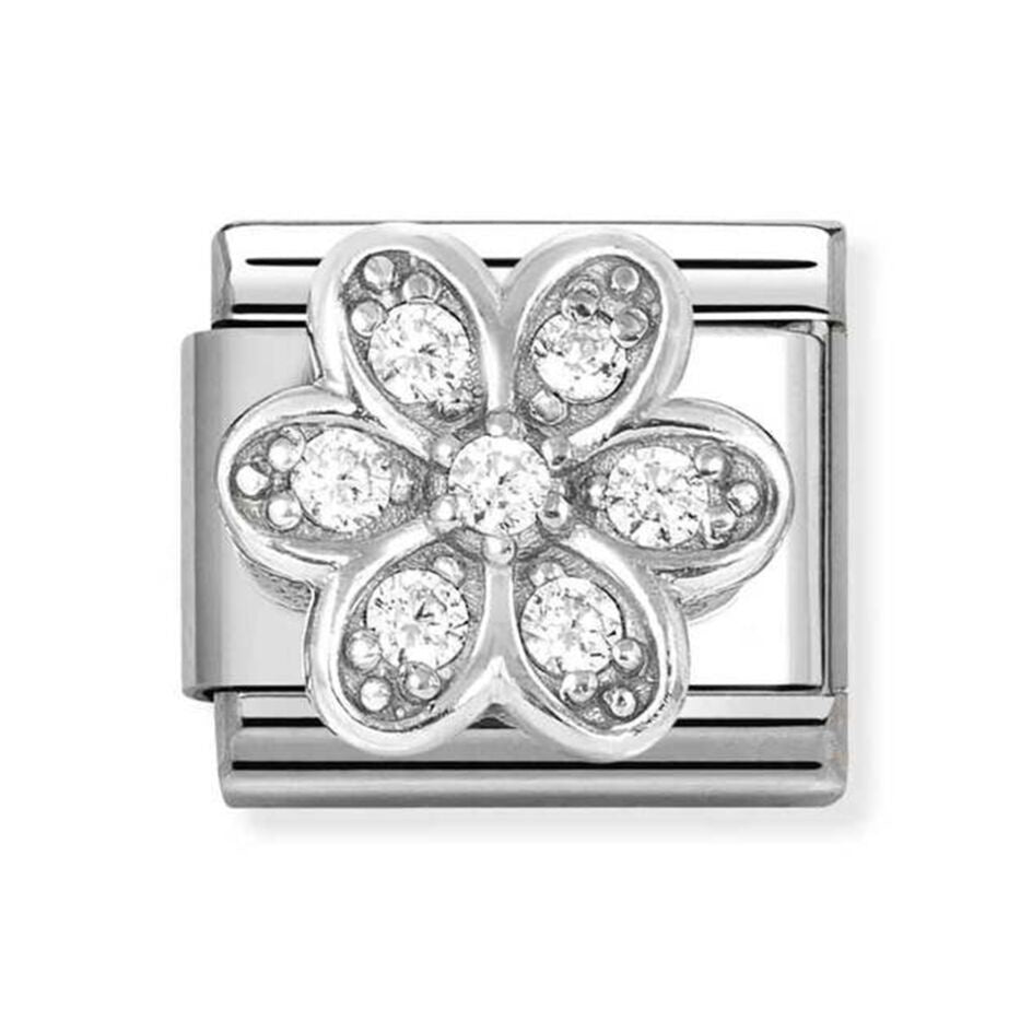 Nomination Composable Classic White Stone Daisy Link Charm