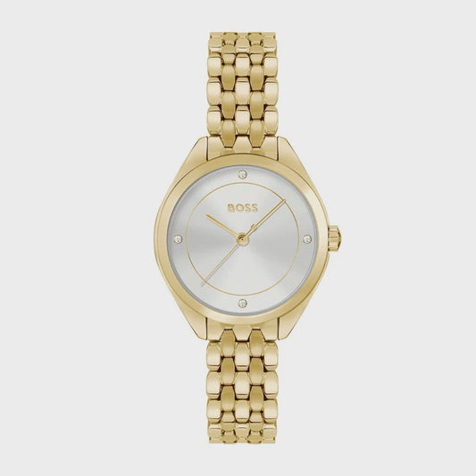 Ladies BOSS Mae Light Yellow Gold Bracelet Watch