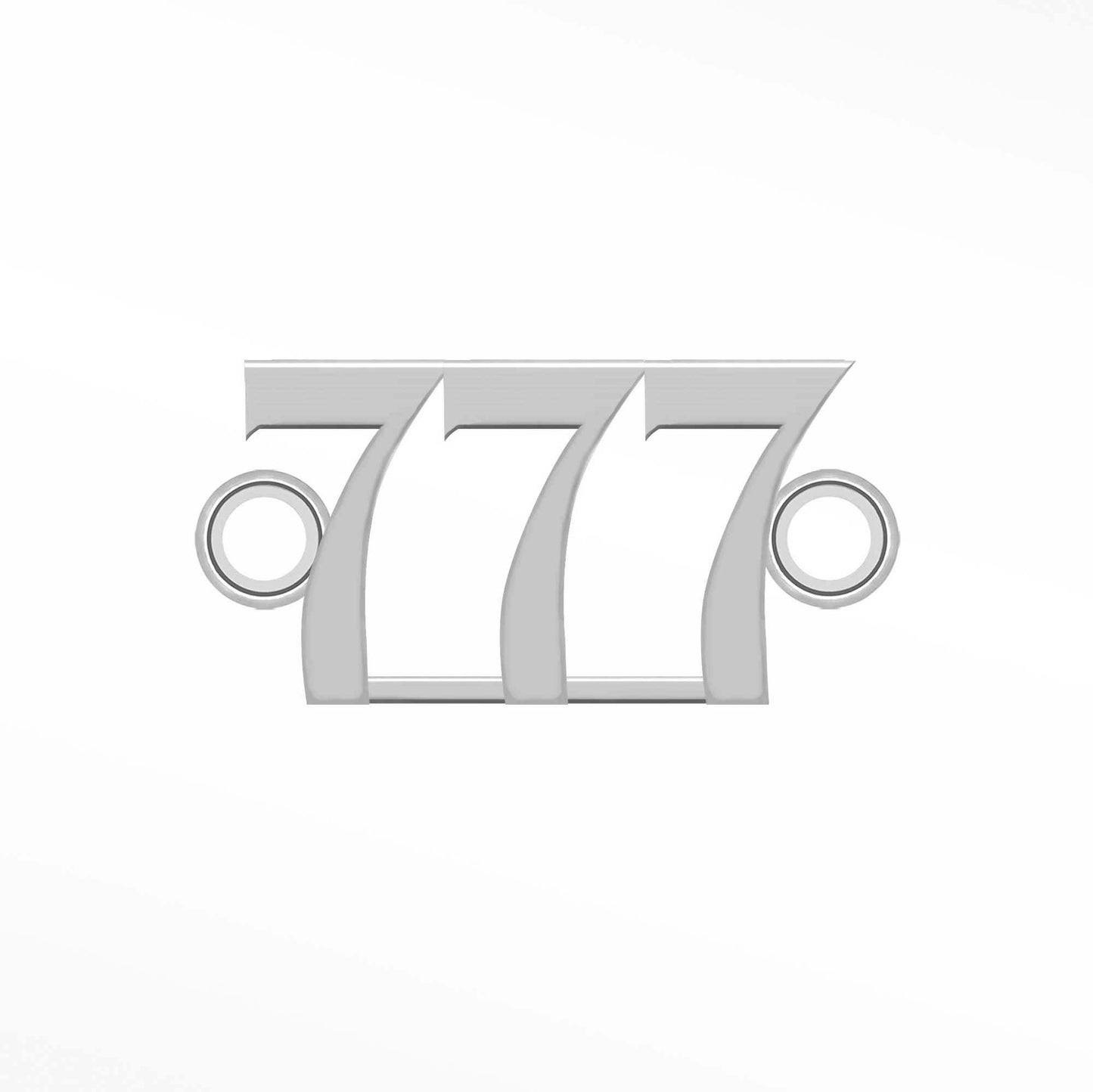Angel Numbers, Connector, 777, Sterling Silver.
