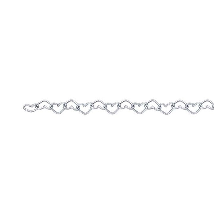 Heart Link 3.2mm Sterling Silver Chain for anklet 27cm