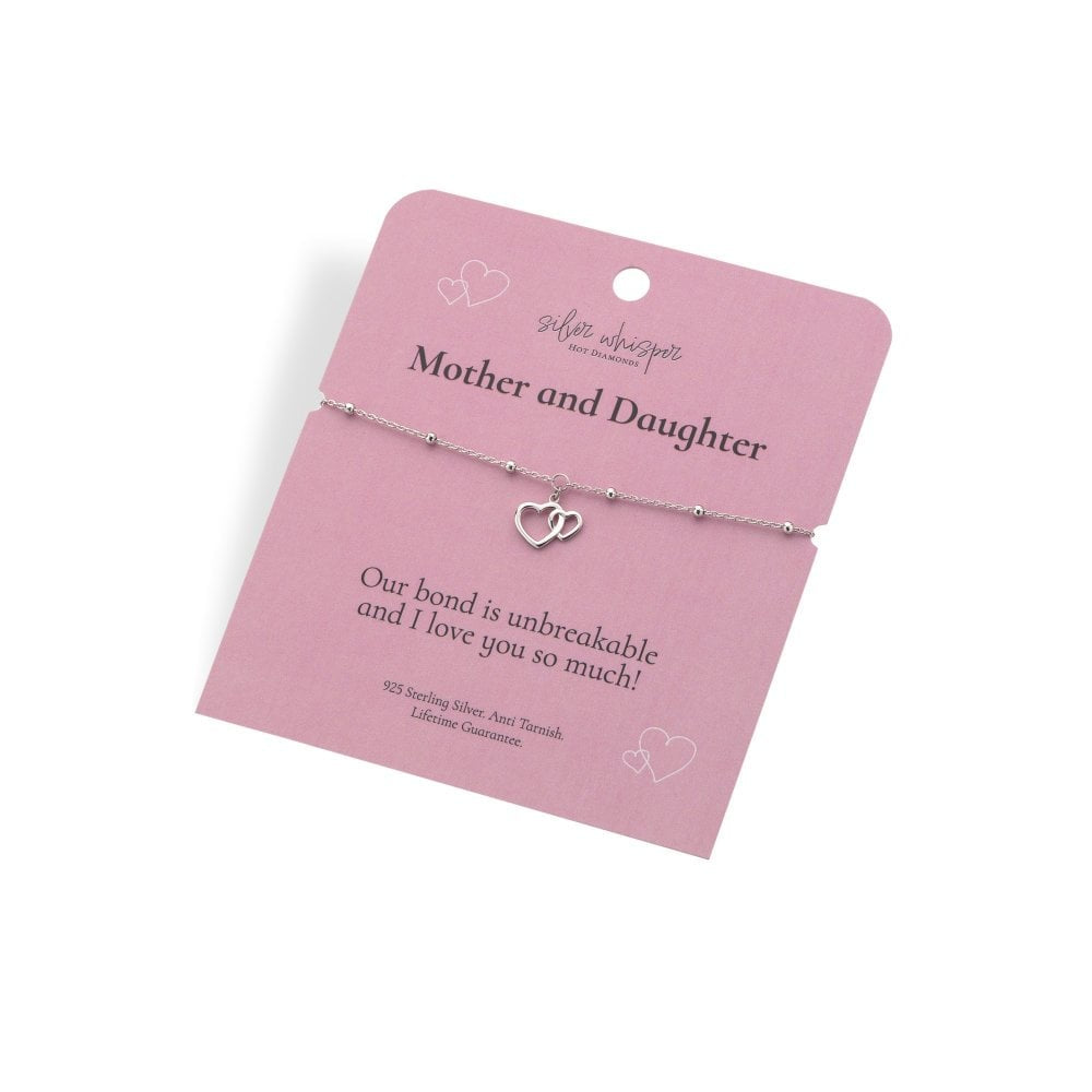 Silver Whsiper Mother & Daughter Bracelet