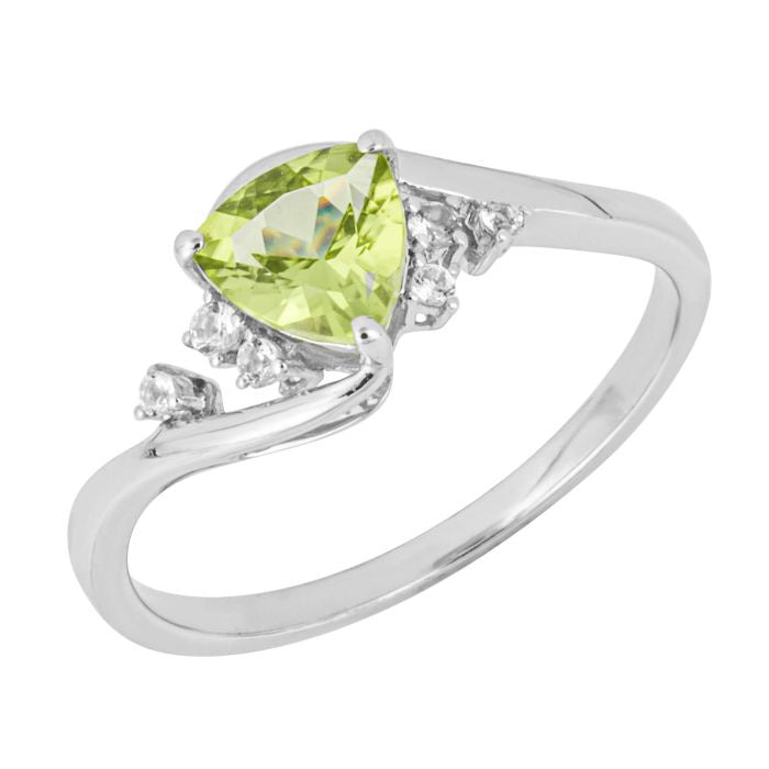 Trillion Semi-Precious Ring In 9ct Gold Size L