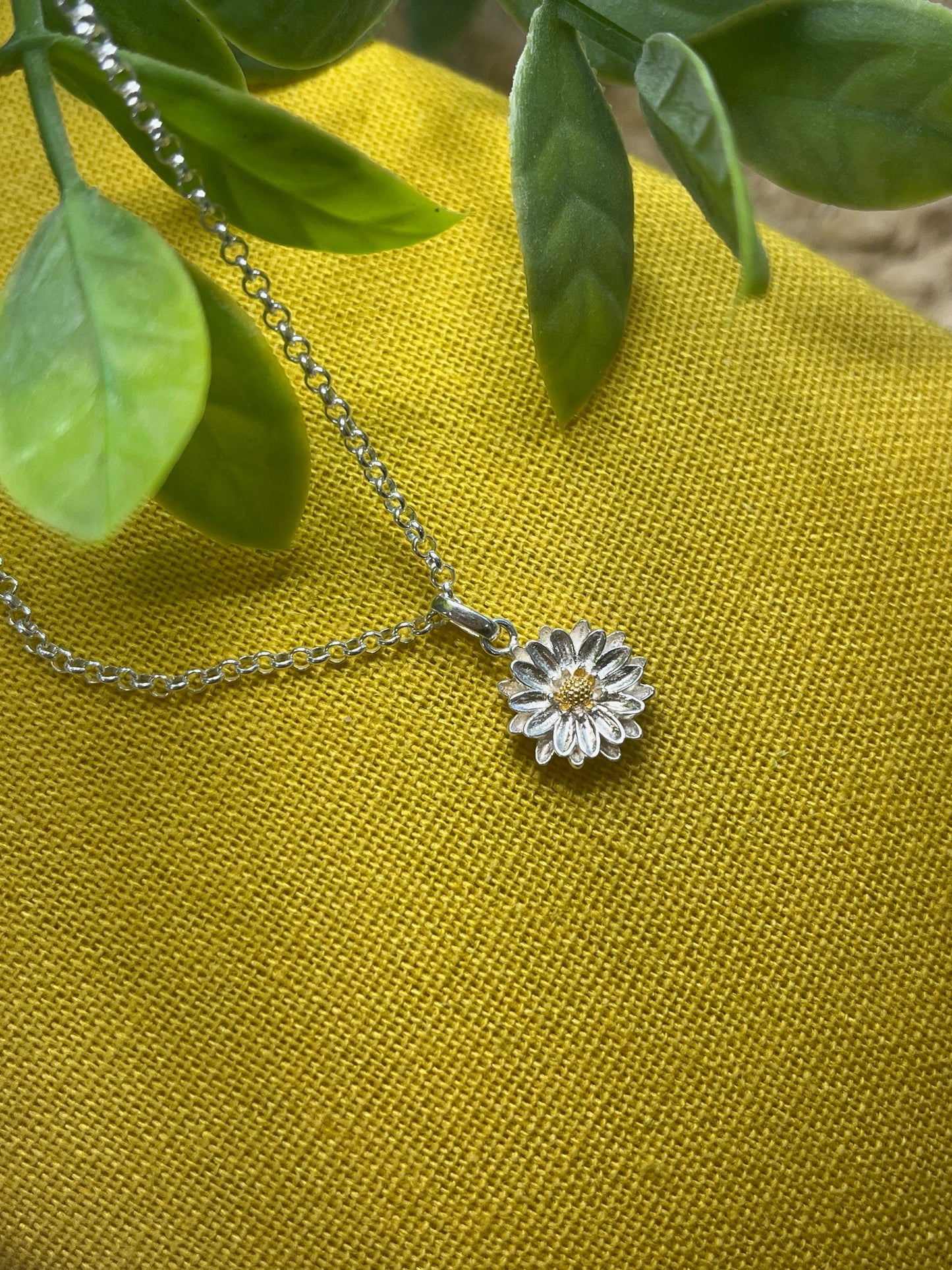 Aster September birth flower Necklace