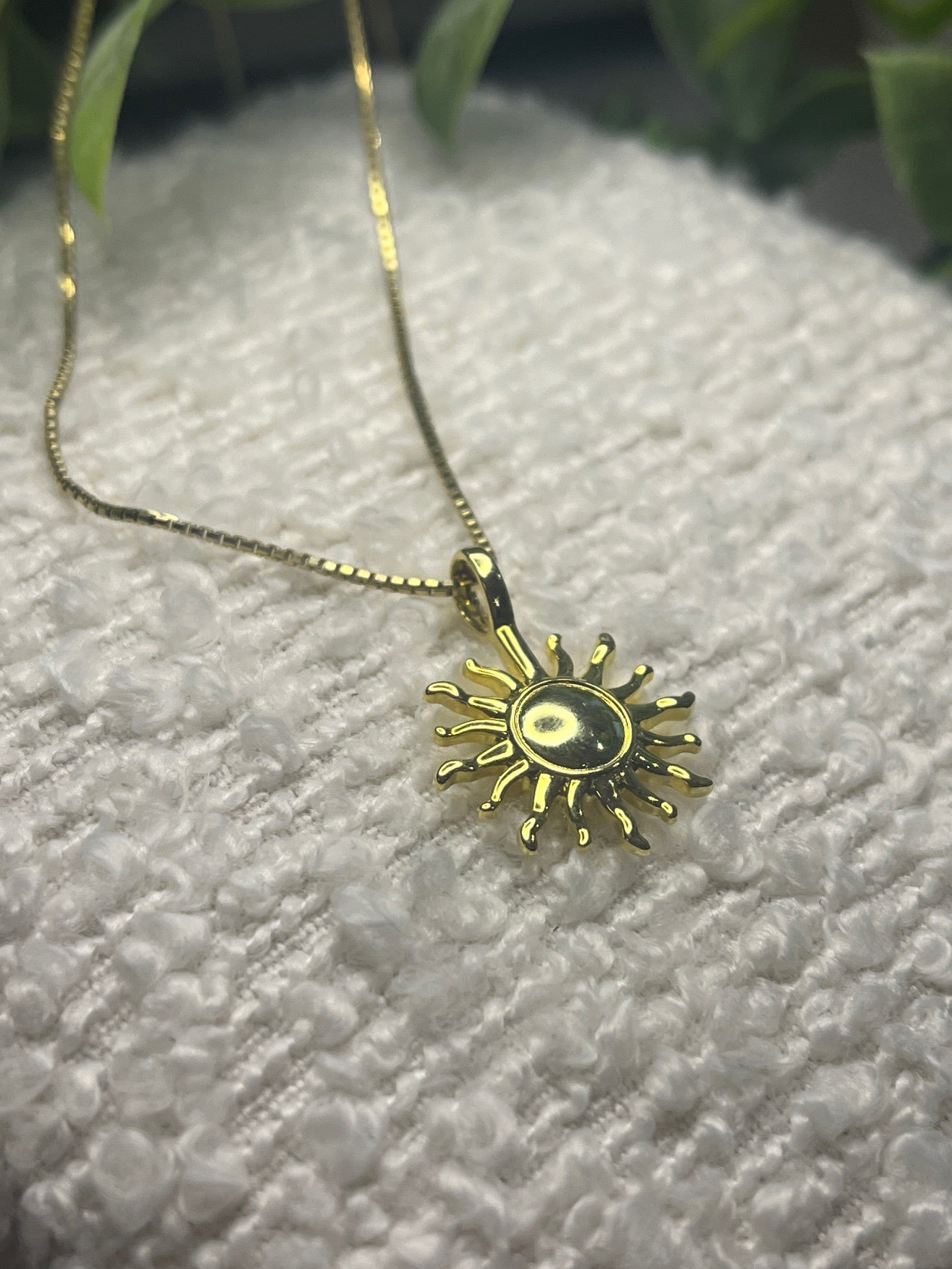 Gold Plated Sun Necklace with adjustable chain