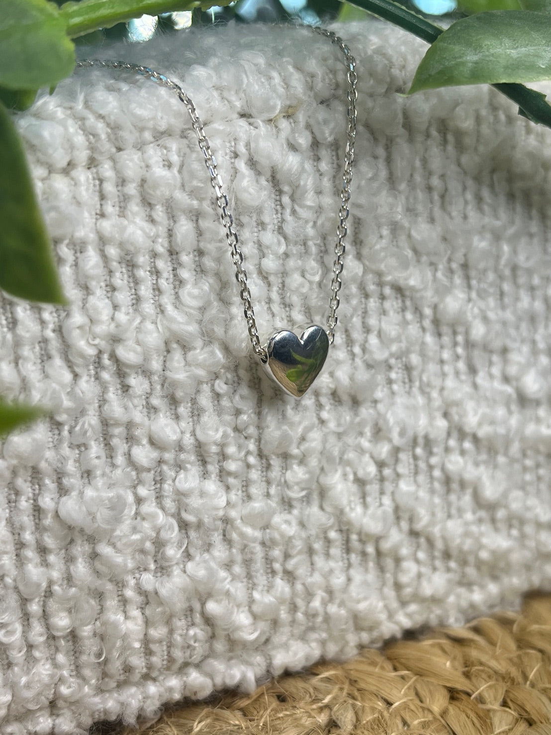 Silver Rolo Heart Necklace