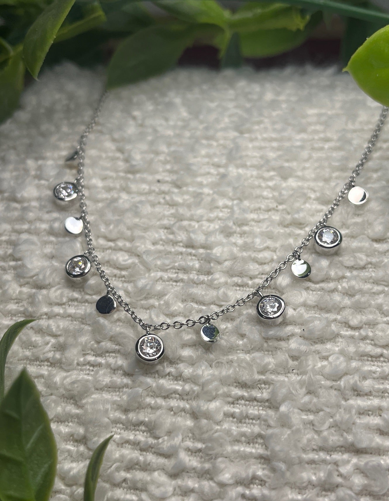 CZ BY THE YARD DROP NECKLET