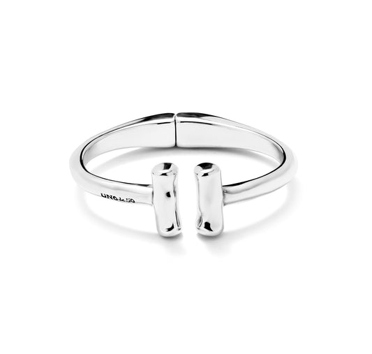 UNOde50 SER NATURAL Silver-Plated Bangle (SIZE M)