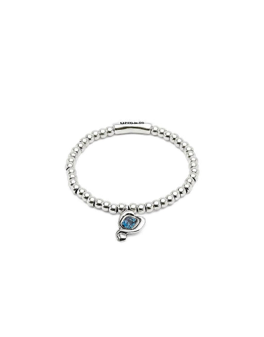 Sterling Silver Plated Ser Expresiva Blue Bracelet
