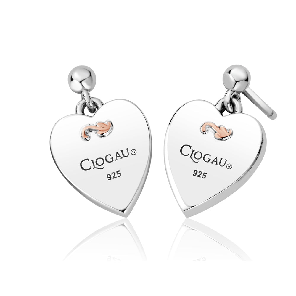 Tree of Life Insignia Heart Drop Earrings