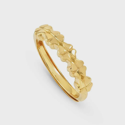 Armonica ring, Four-Leaf Clovers 18K Gold plated