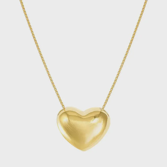 Armonica necklace, Heart, big 18K Gold Plated