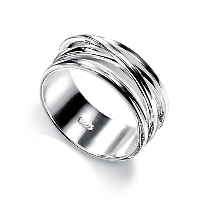 Sterling Silver Cross Over RING
