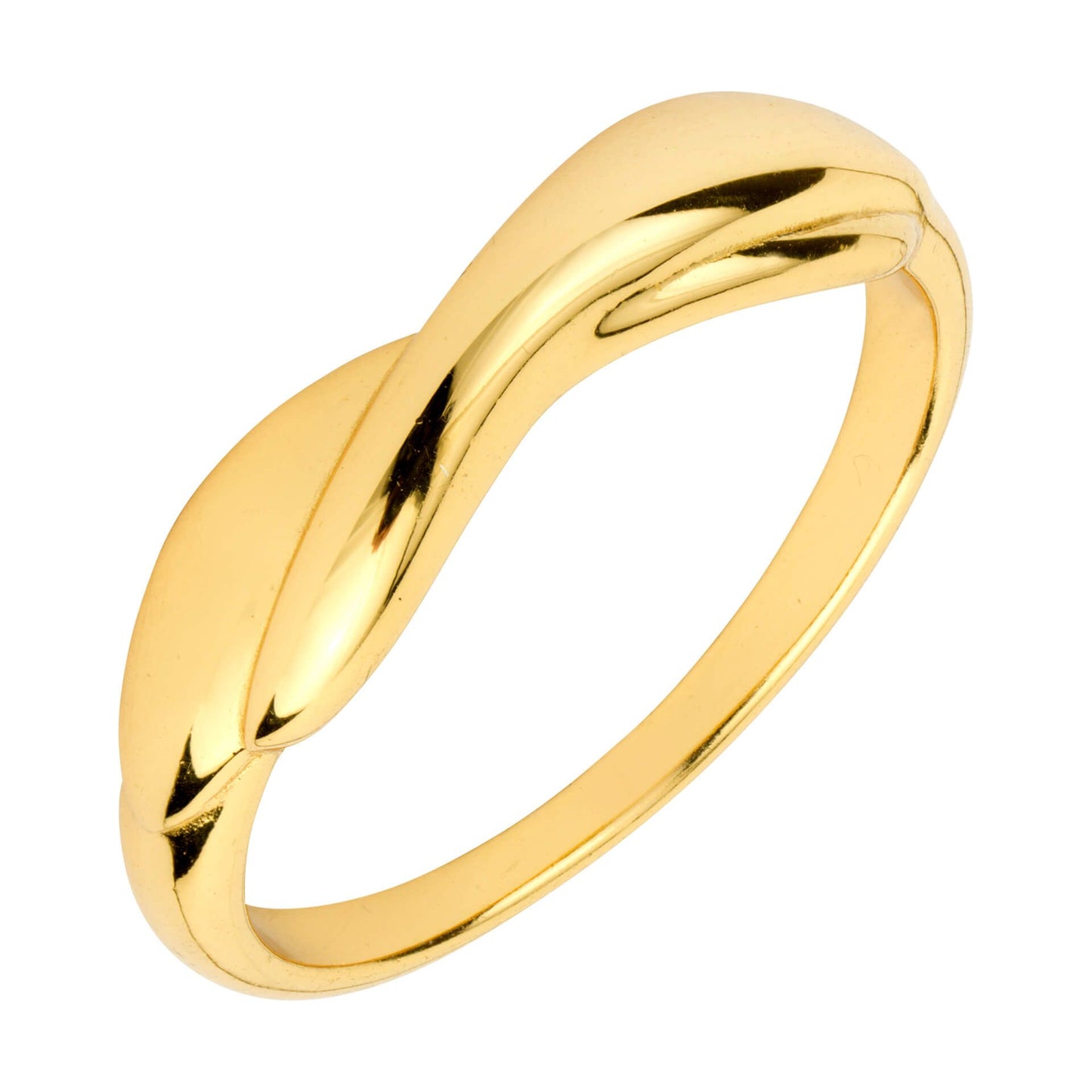 Yellow Gold Plated Sensory Organic Ring Size: O1/2