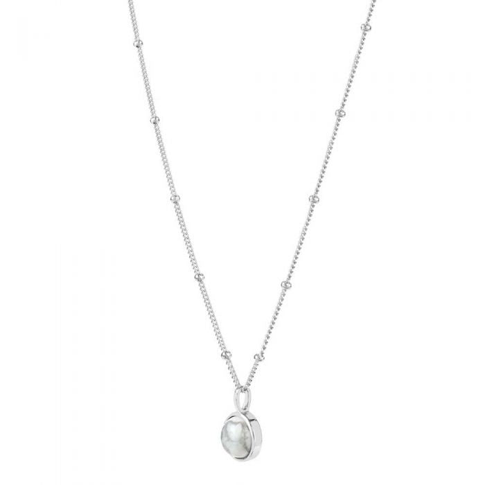 Daisy London Howlite Healing Stone Necklace HN1006_SLV