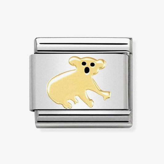 COMPOSABLE Classic EARTH ANIMALS 1 in stainless steel with enamel and bonded yellow gold (17_Koala)