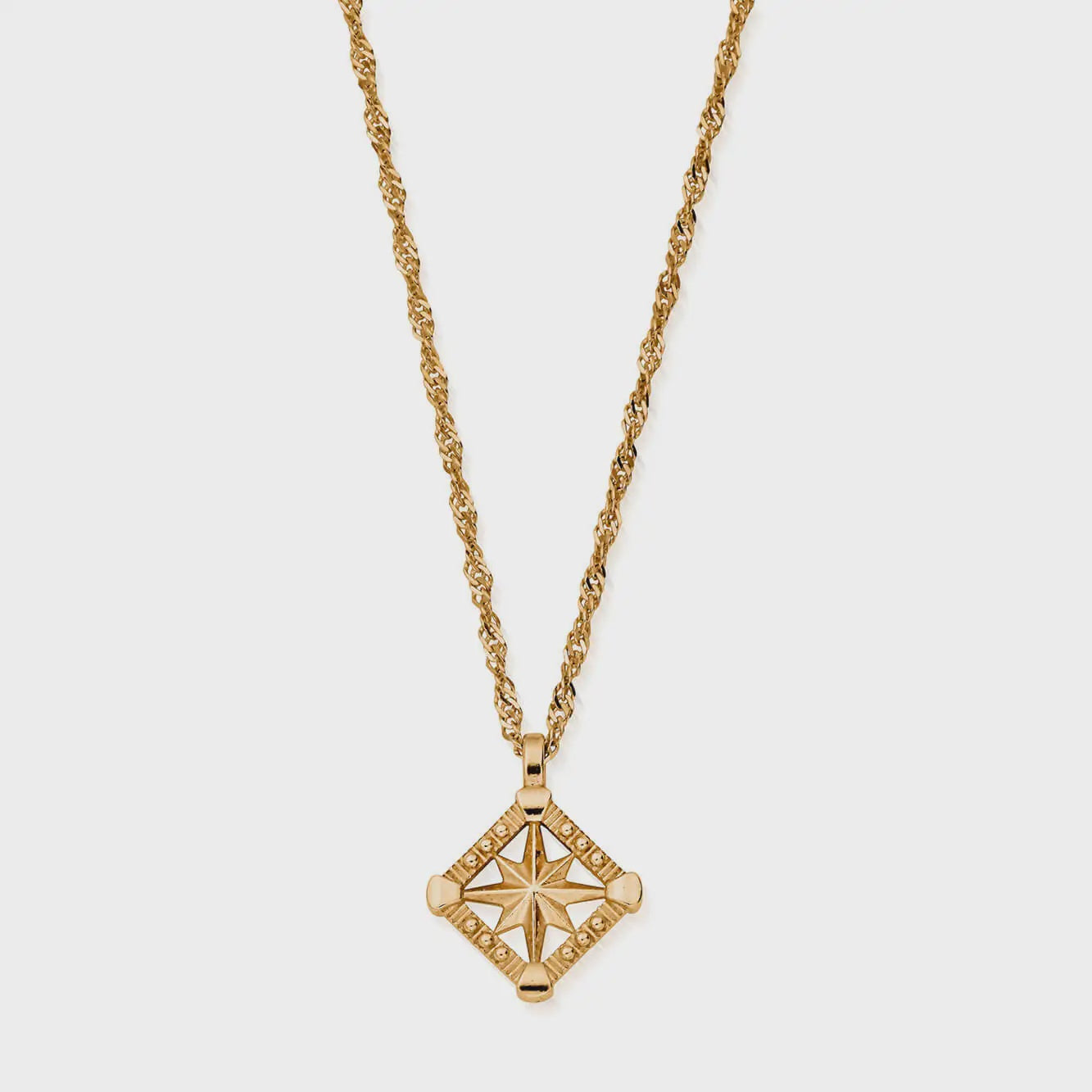 Gold Twisted Rope Chain Inner Guidance Necklace