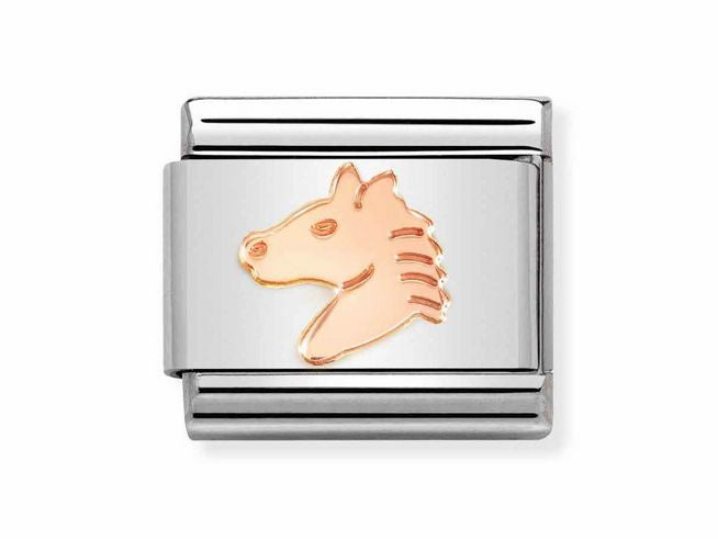 Composable Classic SYMBOLS steel and bonded rose gold (46_Horse head)