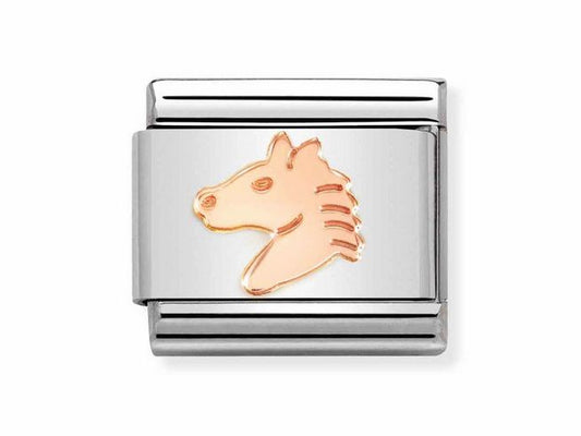Composable Classic SYMBOLS steel and bonded rose gold (46_Horse head)