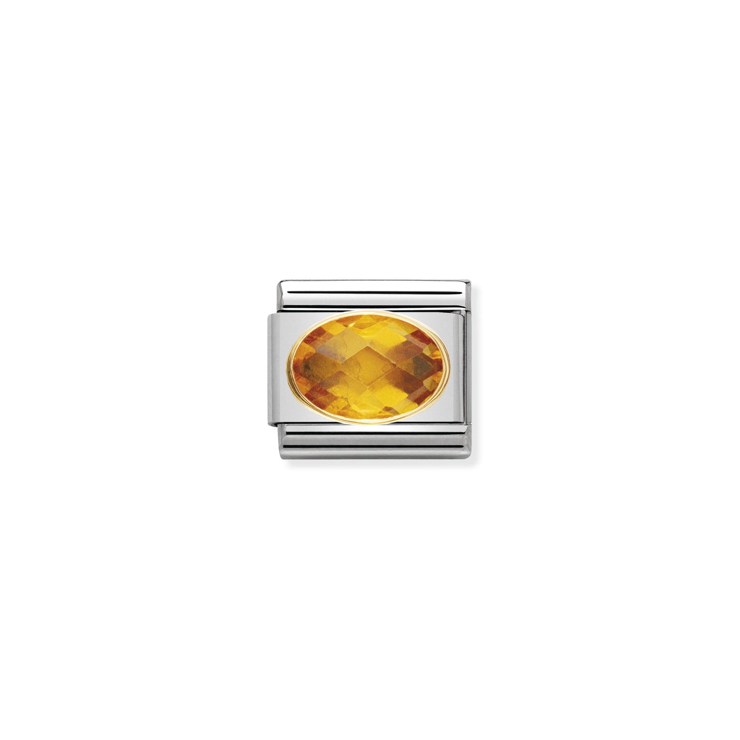 COMPOSABLE Classic FACETED CUBIC zirconia, stainless steel and bonded yellow gold (002_YELLOW)