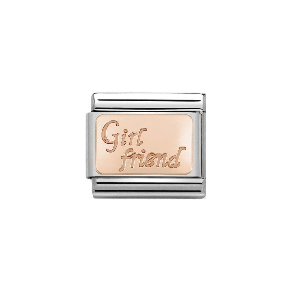 Composable Classic ENGRAVED WRITINGS steel and 9k rose gold (13_Girl friend)