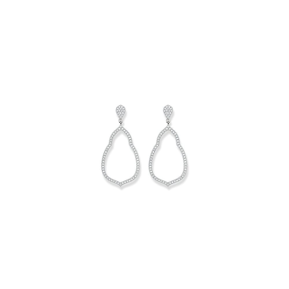 Thomas Sabo Large Shaped CZ Earrings