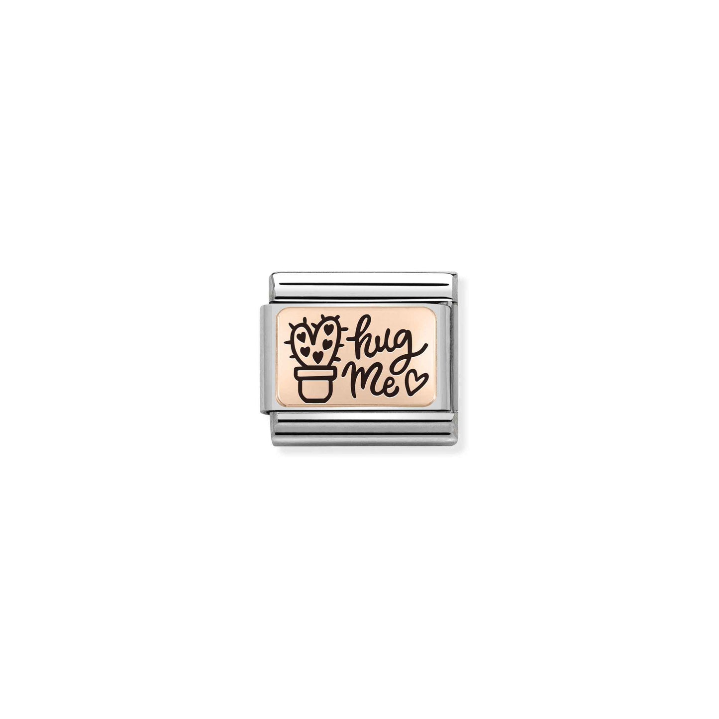 Composable Classic PLATES (IC) steel and 9k rose gold (10_Hug Me)