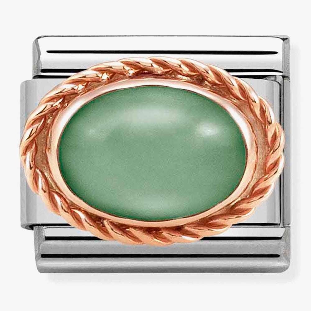 Nomination Classic Rose Gold Aventurine Stone Charm