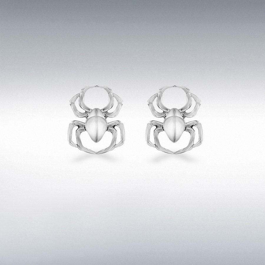 STERLING SILVER OXIDISED SPIDER STUD EARRINGS
