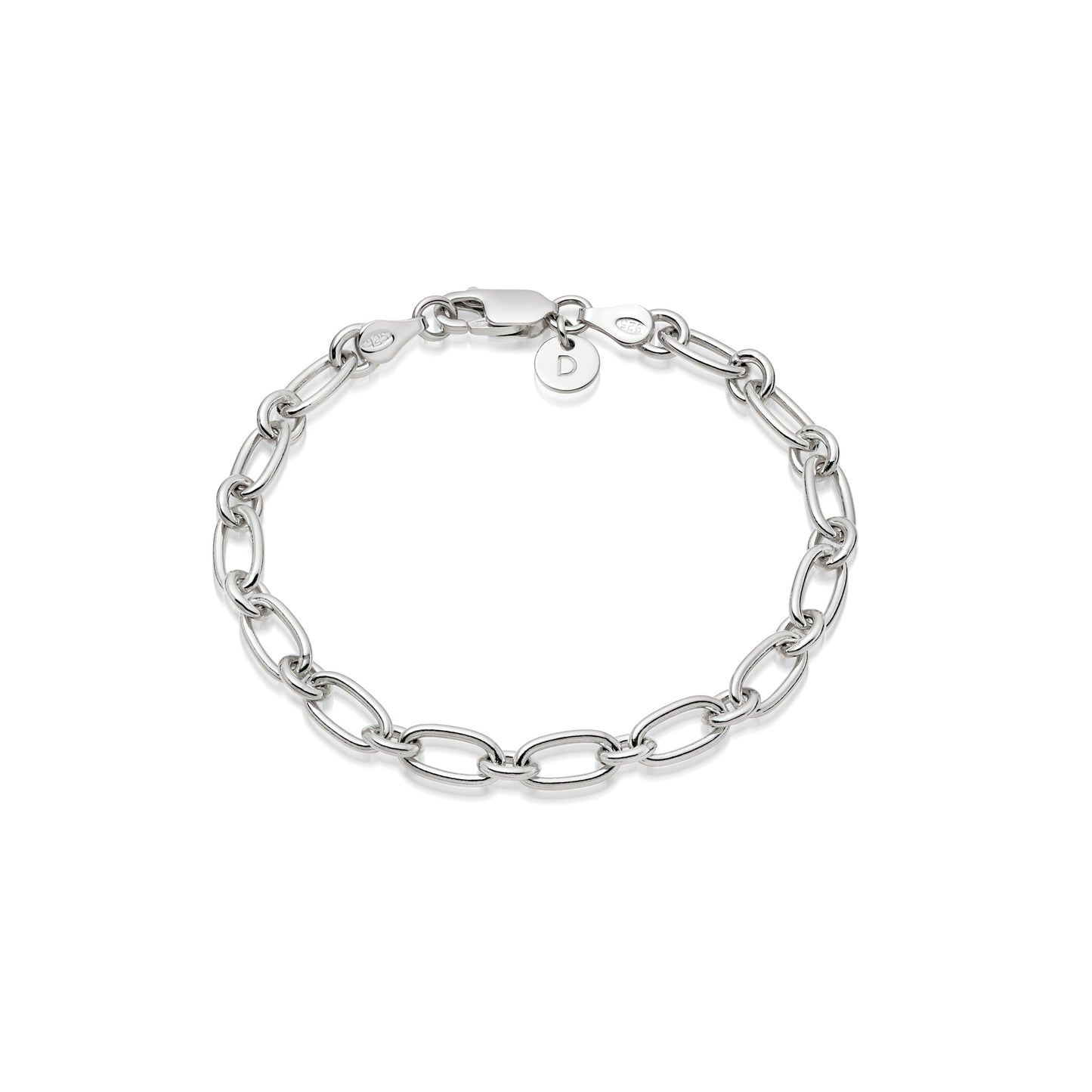 STACKED LINKED CHAIN BRACELET BRB8004_SLV