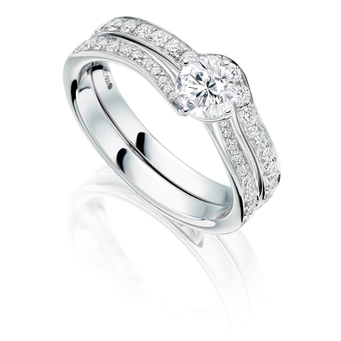 Platinum Round Solitaire Diamond Engagement ring Half Carat