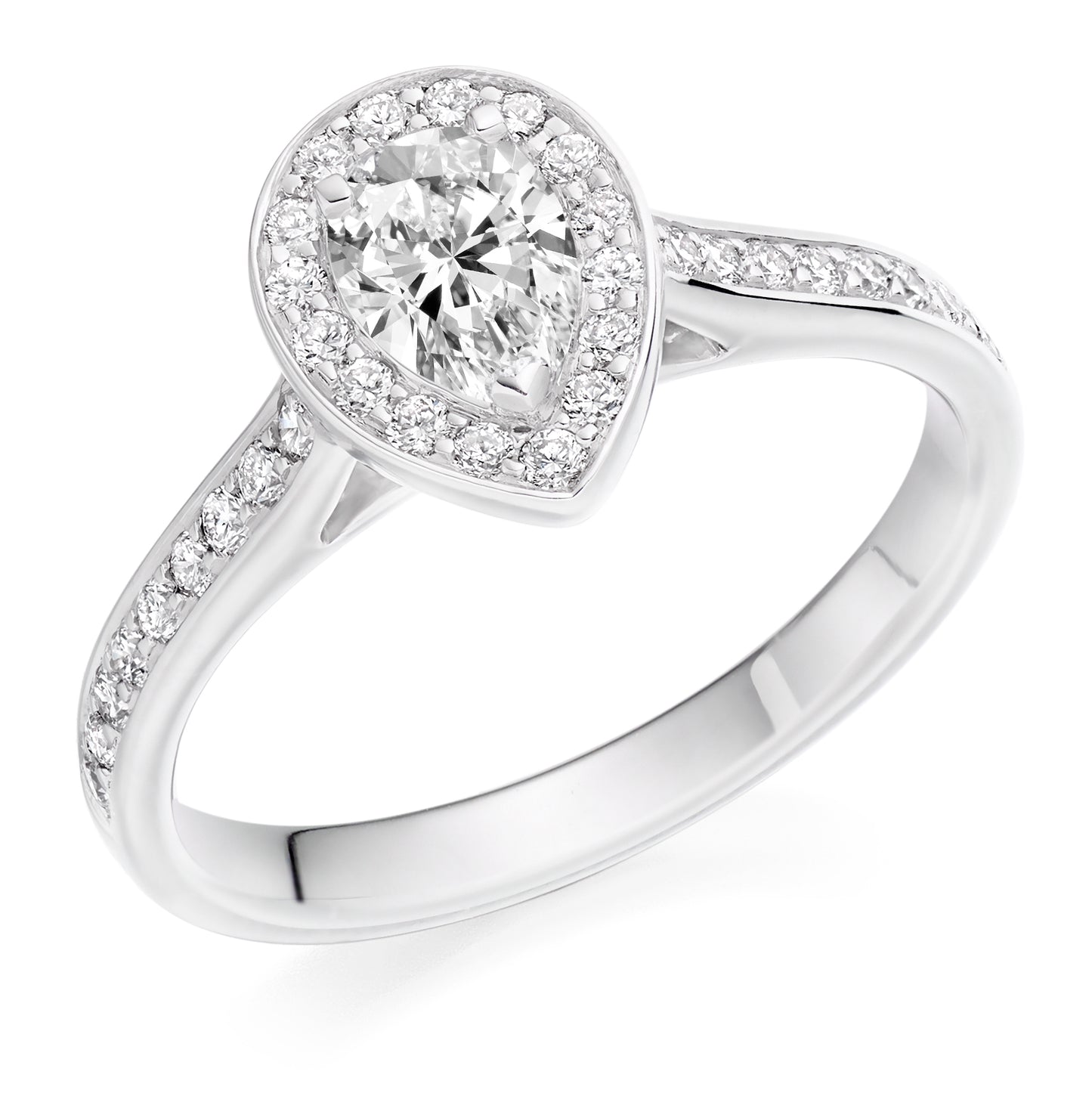 Platinum Emerald Cut Diamond Engagement ring