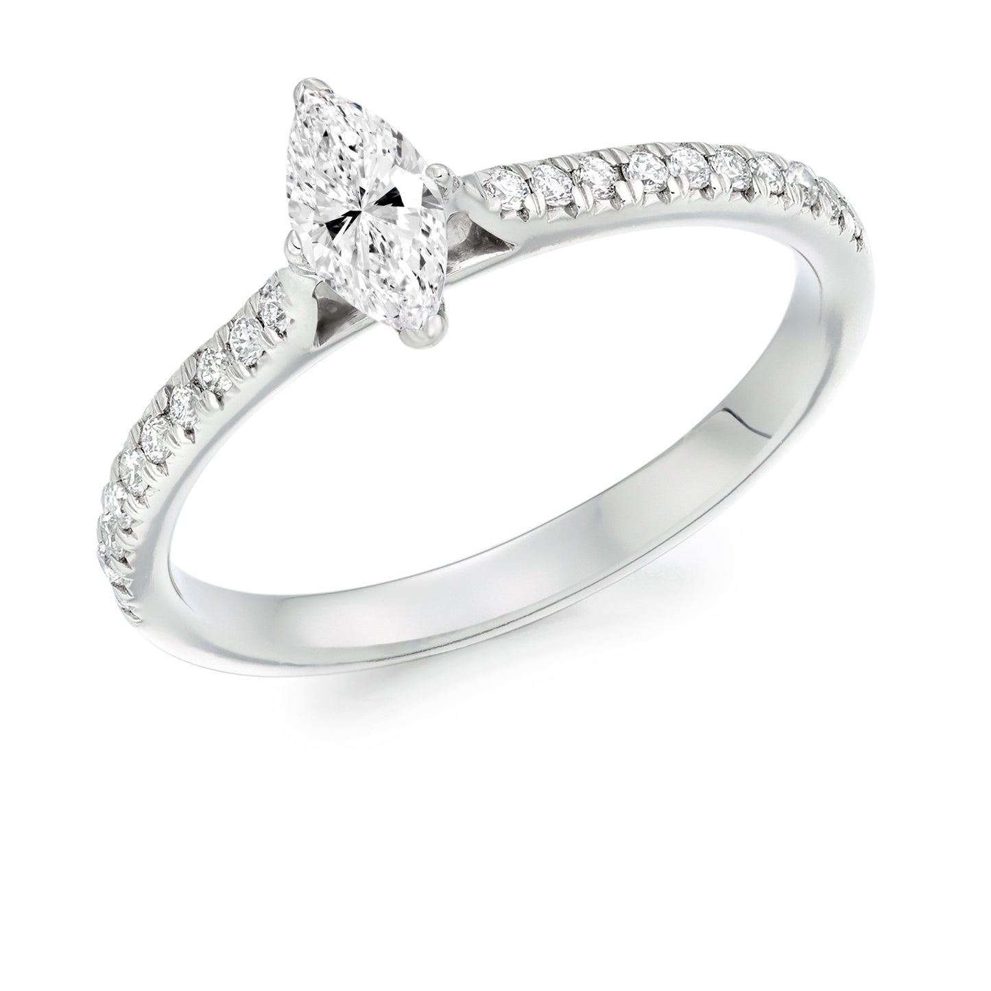 Platinum Marquise Shape Diamond Engagement Ring