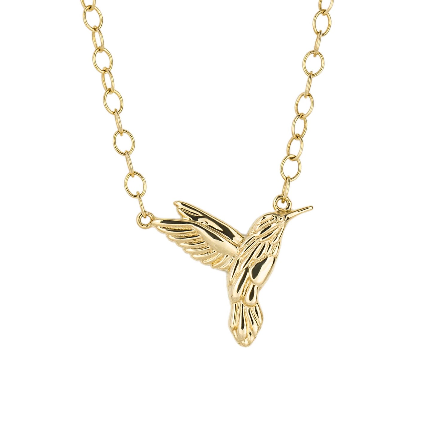 9ct gold Hummingbird motif Necklace