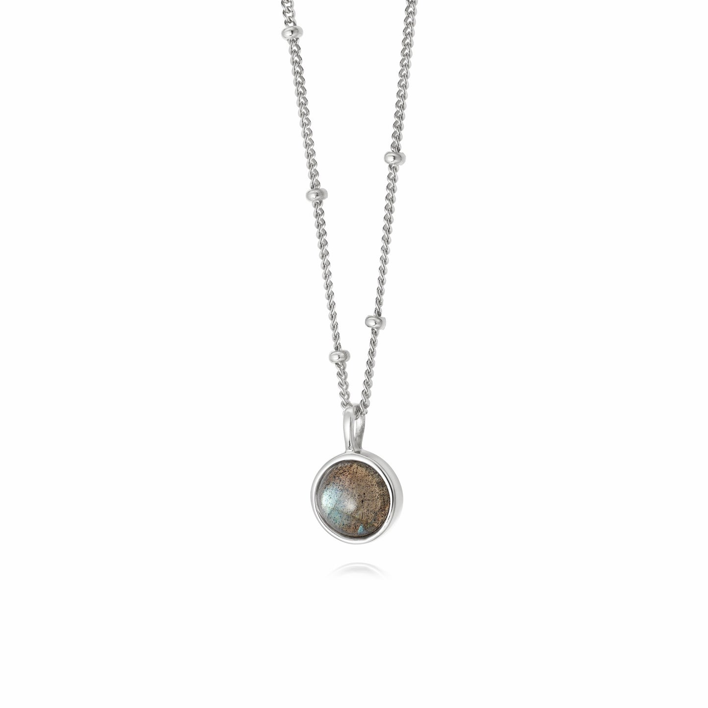 LABRADORITE HEALING STONE NECKLACE Sterling Silver HN1007_SLV