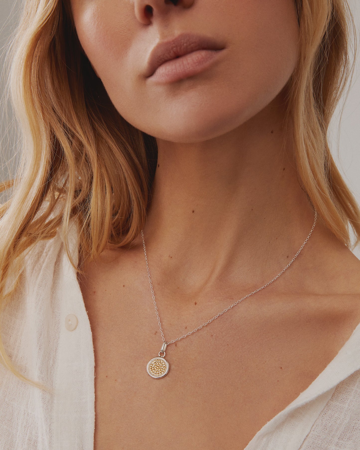 Anna Beck Mini Circle Reversible Pendant