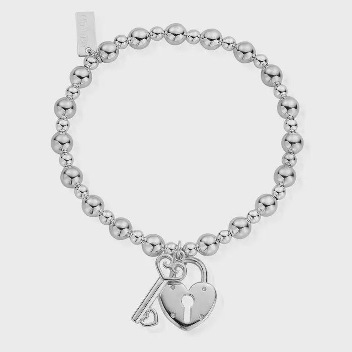 Mini Small Ball Lock & Key Bracelet