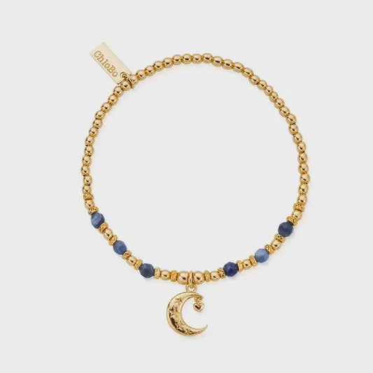 Love By The Moon Sodalite Bracelet Gold