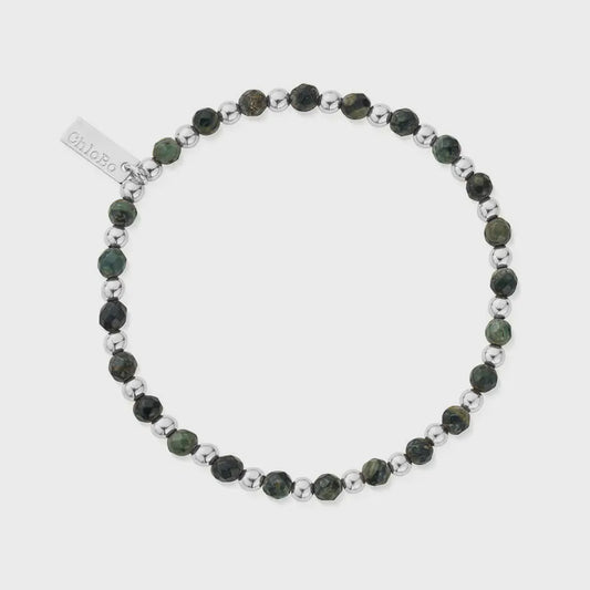 Men's Kambaba Jasper Ball Bracelet SILV