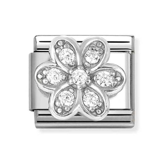 Nomination Composable Classic White Stone Daisy Link Charm