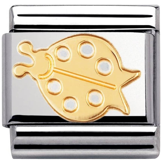 COMPOSABLE Classic AIR ANIMALS in stainless steel with bonded yellow gold (03_Ladybug)