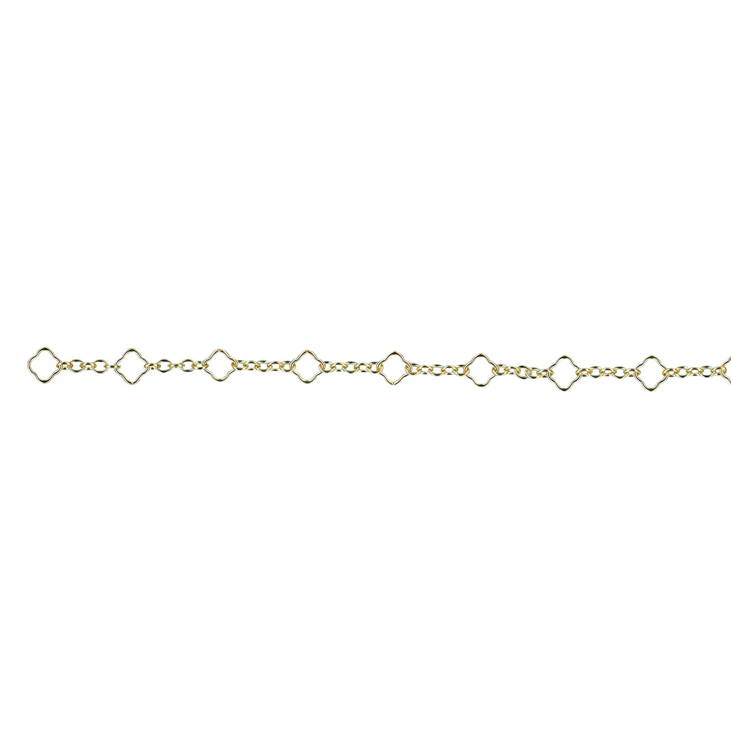 Yellow Gold Filled Clover Chain. 21cm for Welding Bracelet