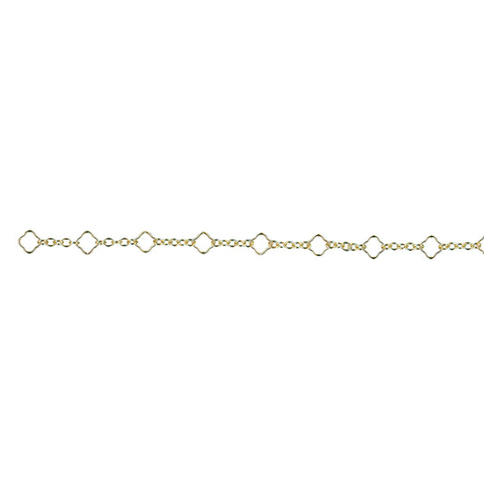 Yellow Gold Filled Clover Chain. 21cm for Welding Bracelet