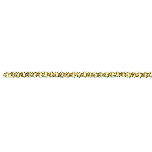 Yellow Gold Filled Flat Generations Chain 21cm - for Welded Bracelet