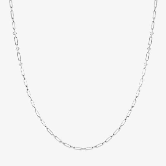 Chainsofstyle long necklace with Cubic Zirconia