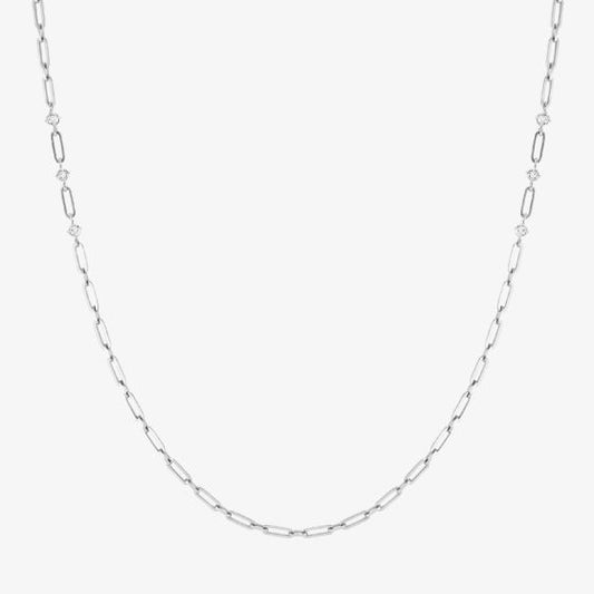 Chainsofstyle long necklace with Cubic Zirconia