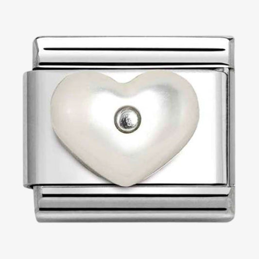 Composable Classic Link, Heart, White Mother of Pearl