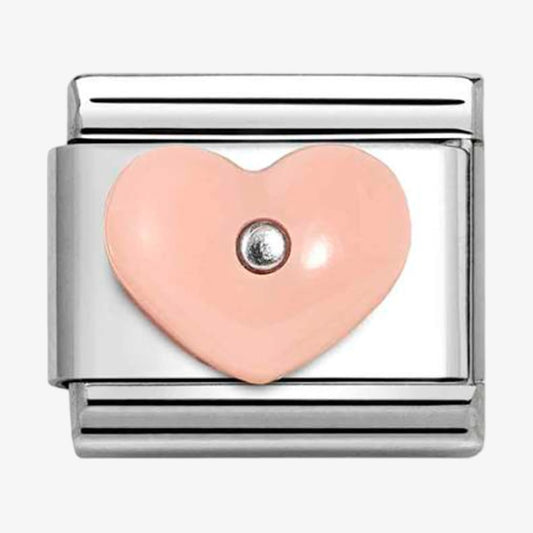 Composable Classic Link, Heart, Pink Synthetic Stone