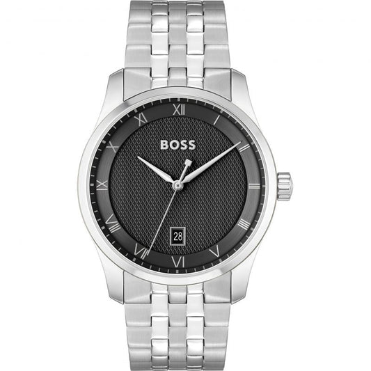 Mens BOSS Principle Black Dial Bracelet Watch 40mm