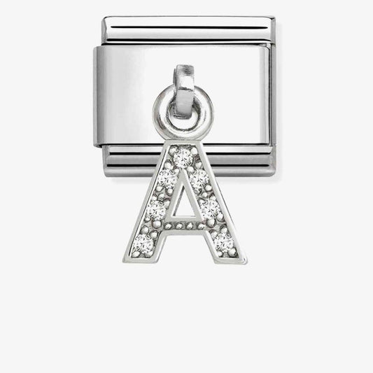 Composable Classic Link, CZ Letter A Pendant