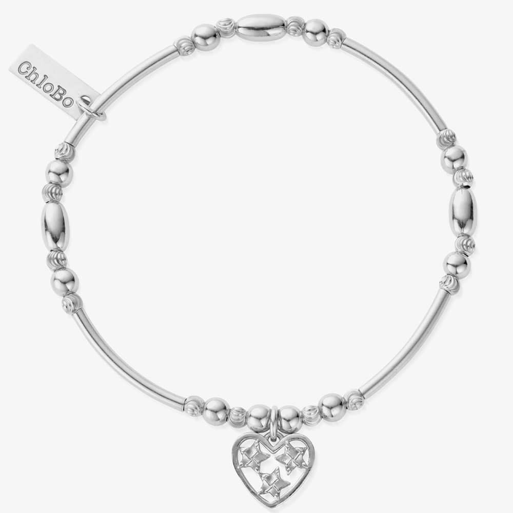 Hearts Of Hope Silver Star Bead Bracelet